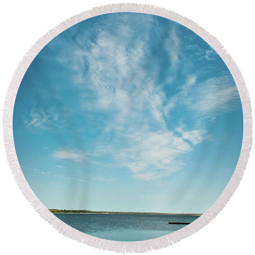 Calamus Round Beach Towel featuring the photograph Sandhills Cloud #1, Calamus by Jeff White
