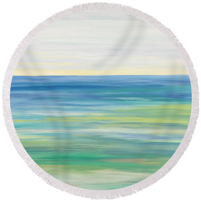  Round Beach Towel featuring the digital art Seaside Wonder by Linda Bailey