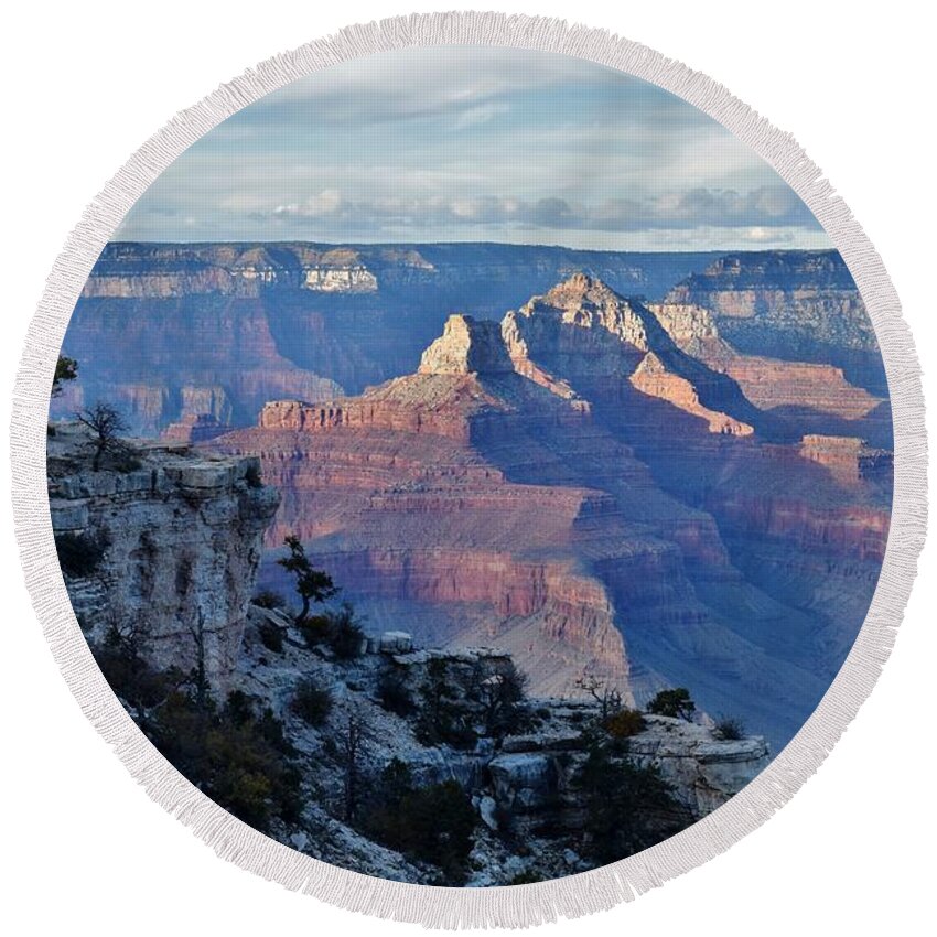 Arizona Round Beach Towel featuring the photograph Shoshone Point Grandeur by Janet Marie
