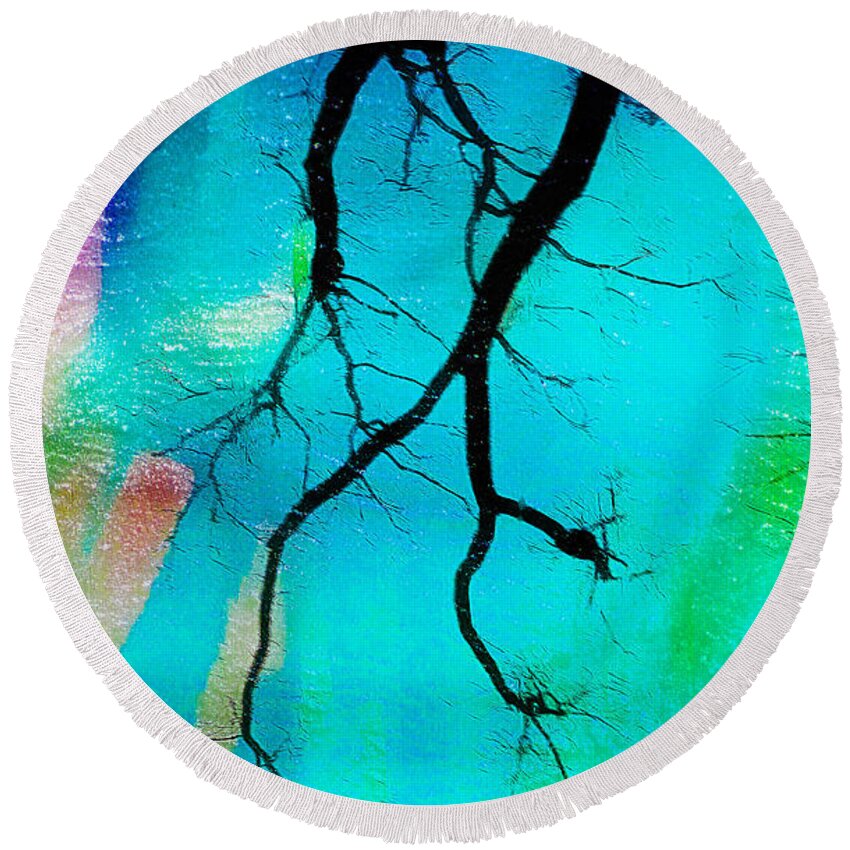 Trees Round Beach Towel featuring the photograph Some Branch Out...I Branch Down by Rene Crystal