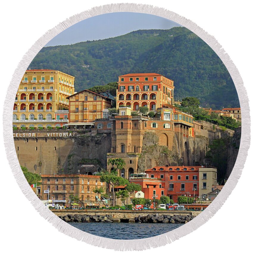 Sorrento Round Beach Towel featuring the photograph Sorrento, Italy by Richard Krebs