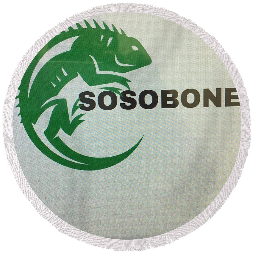  Round Beach Towel featuring the photograph Sosobone $ by Trevor A Smith