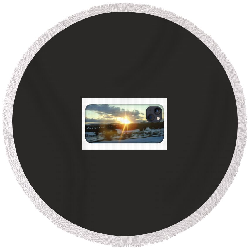  Round Beach Towel featuring the photograph Sosobone Original 3 by Trevor A Smith