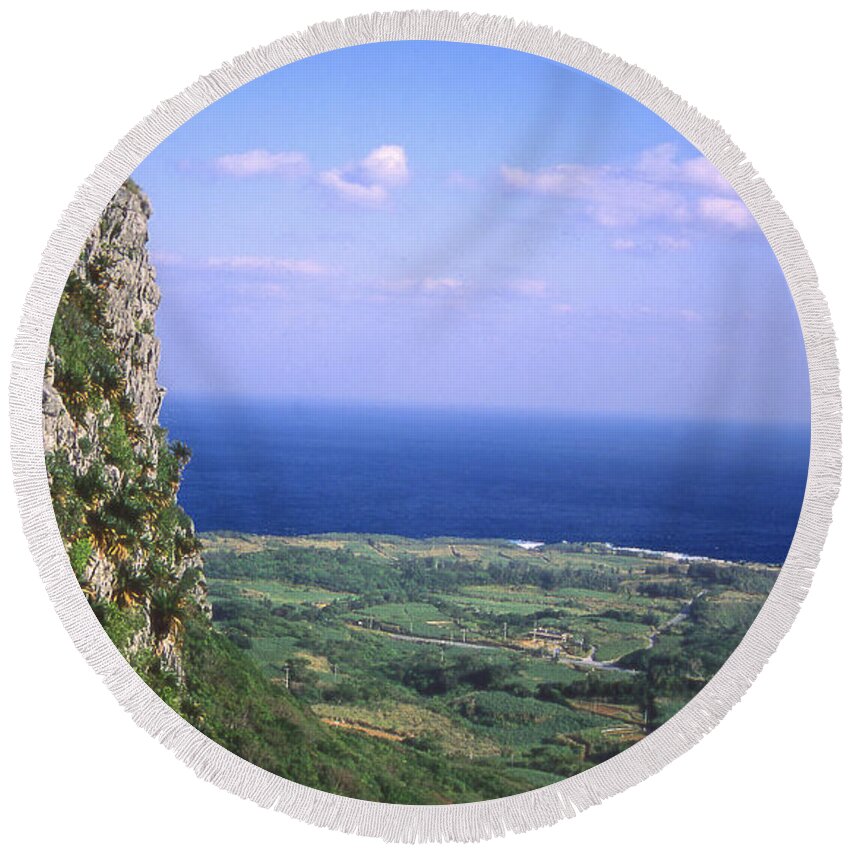 Hedo Point Okinawa Round Beach Towel featuring the photograph Hedo Okinawa Out by Curtis J Neeley Jr