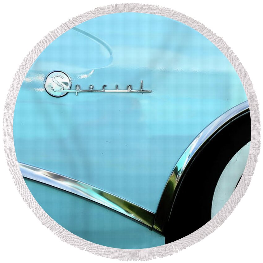 Buick Round Beach Towel featuring the photograph Special by Lens Art Photography By Larry Trager