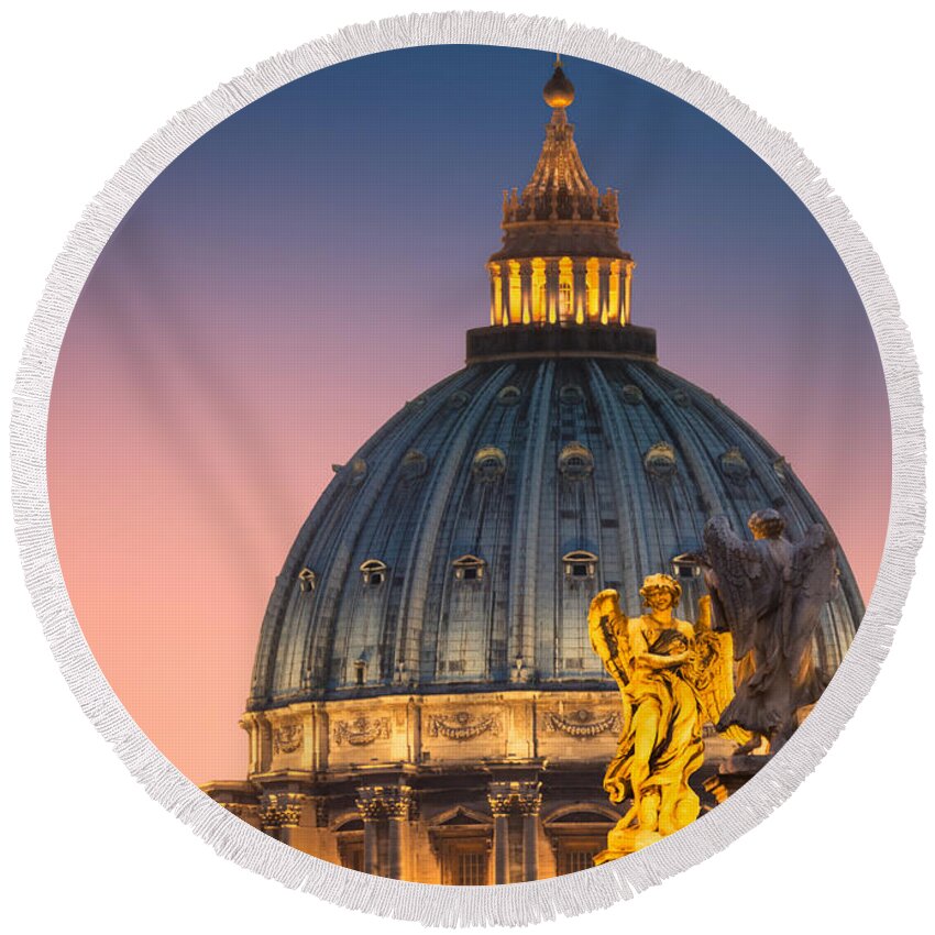St. Peter's Dom Round Beach Towel featuring the photograph St. Peter's Dom by Peter Boehringer