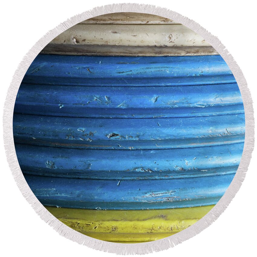 Disc Golf Round Beach Towel featuring the photograph Stack of Rocs by Phil Perkins