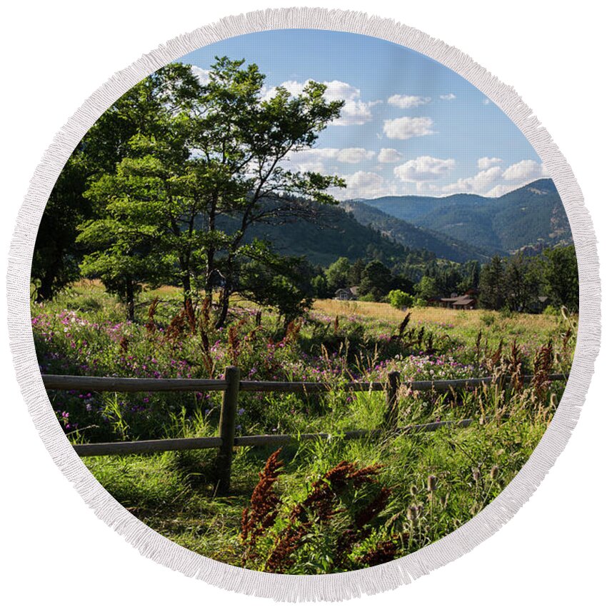 Colorado Round Beach Towel featuring the photograph Stop and Breathe by Erin Marie Davis
