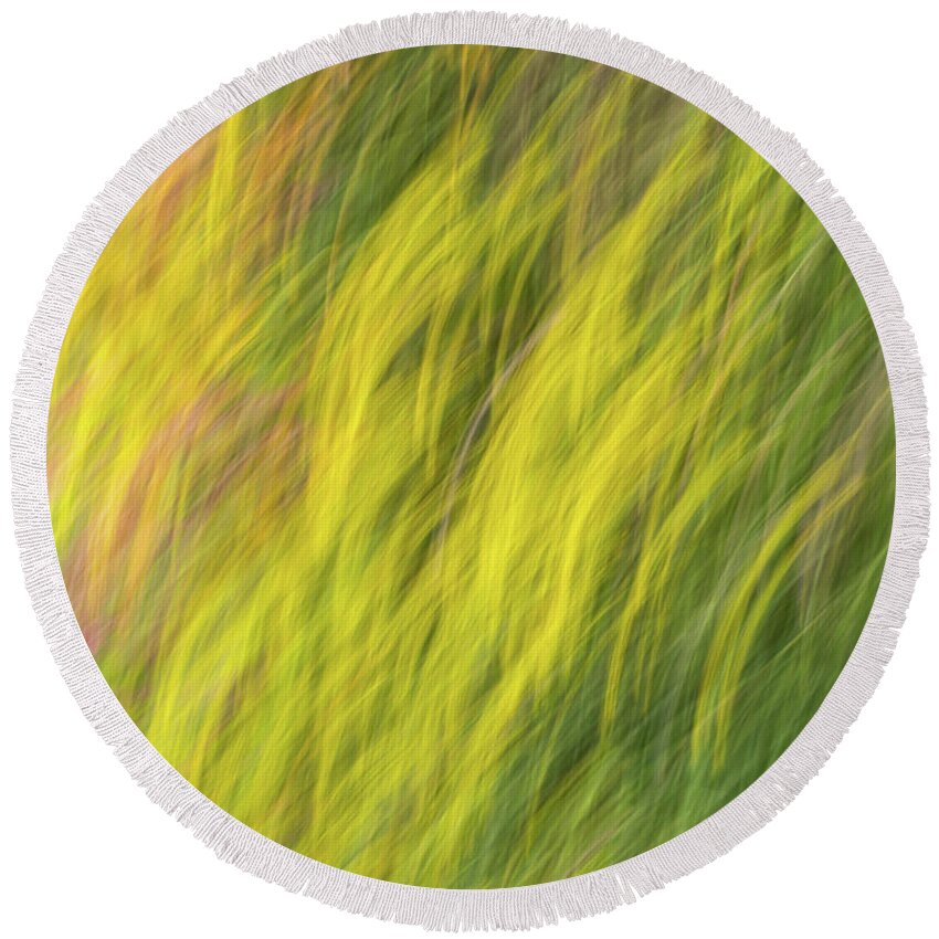 Impressionistic Round Beach Towel featuring the photograph Summer Garden Dreams by Elvira Peretsman