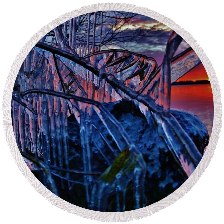  Round Beach Towel featuring the photograph Sunrise by Michelle Hauge