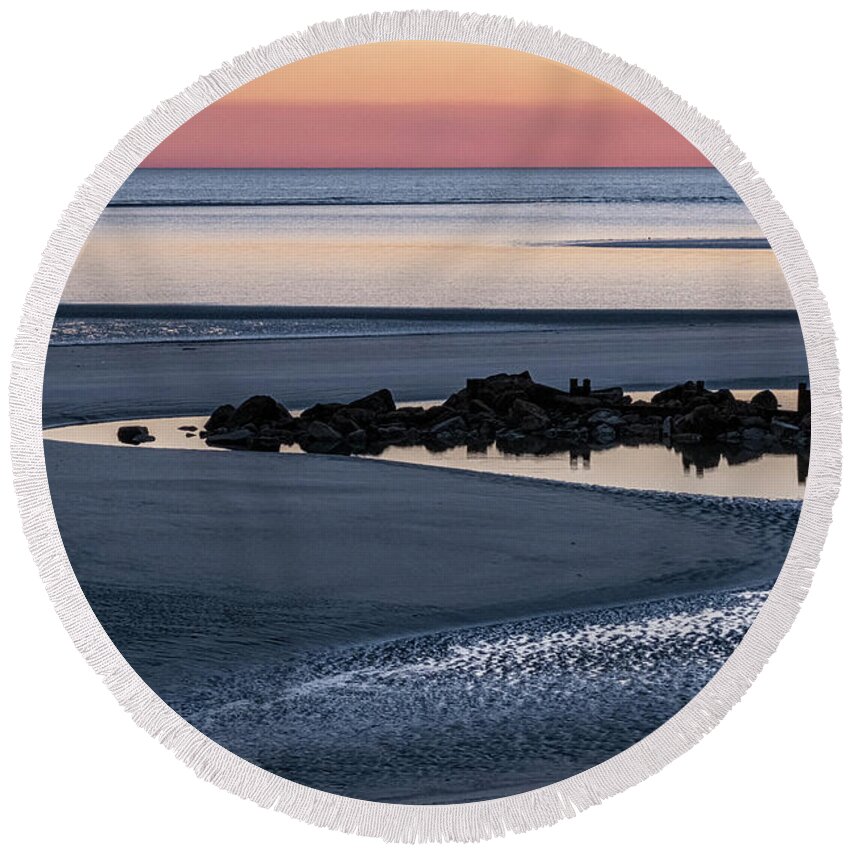 Marietta Georgia Round Beach Towel featuring the photograph Sunset Scene by Tom Singleton