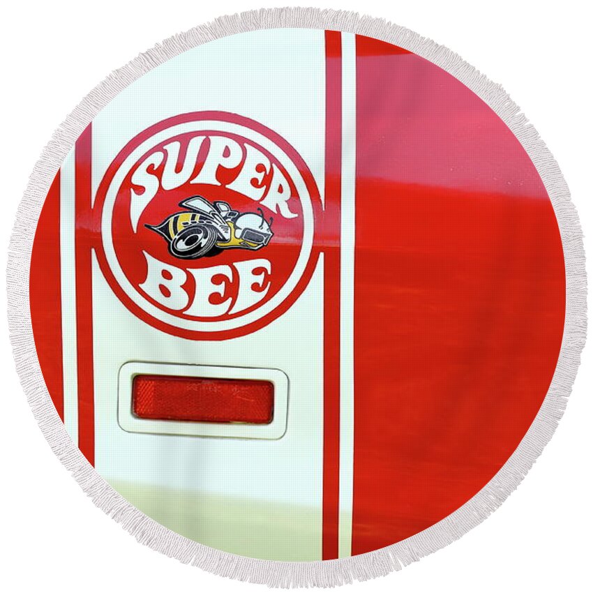 Super Bee Round Beach Towel featuring the photograph Super Bee by Lens Art Photography By Larry Trager