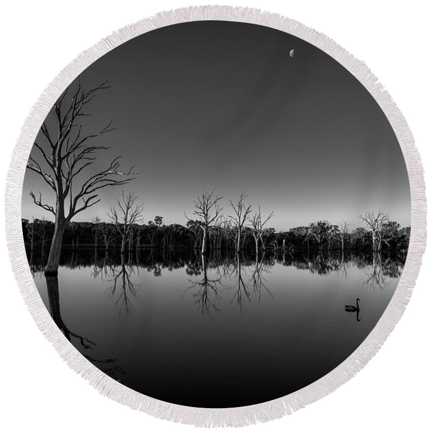 Landscape Round Beach Towel featuring the photograph First Date by Ari Rex
