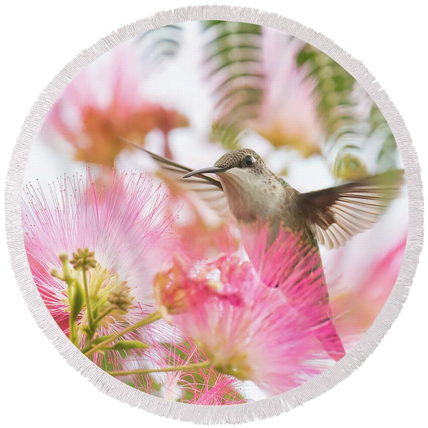 Nature Round Beach Towel featuring the photograph The Beauty of Nature by Linda Shannon Morgan