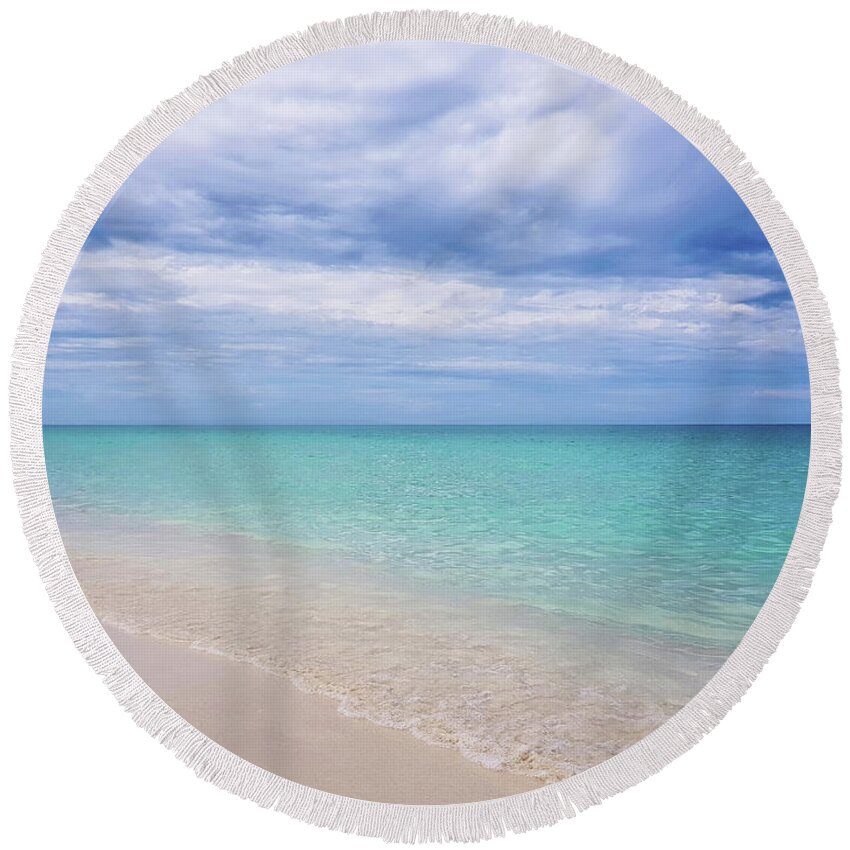 Beach Round Beach Towel featuring the photograph The calm after the storm by Mendelex Photography