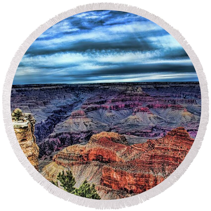 Yavapai Round Beach Towel featuring the photograph The Canyon by Diana Mary Sharpton