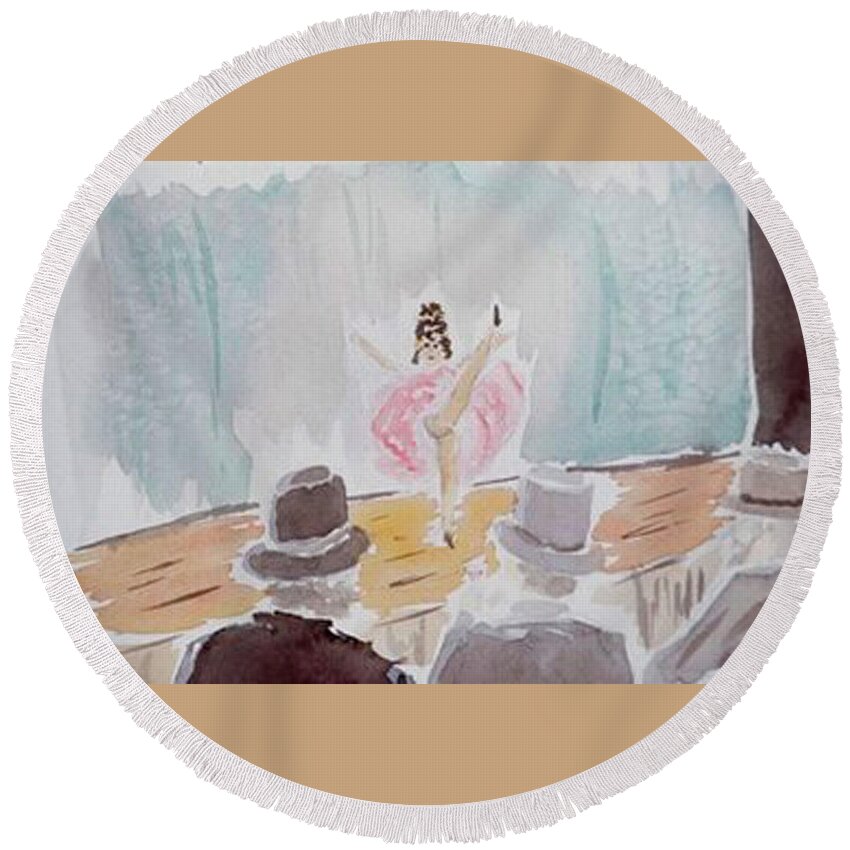  Round Beach Towel featuring the painting The Dance by John Macarthur