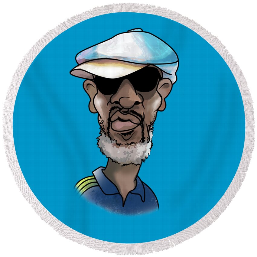  Round Beach Towel featuring the digital art The Duke Of Funk by Tony Camm