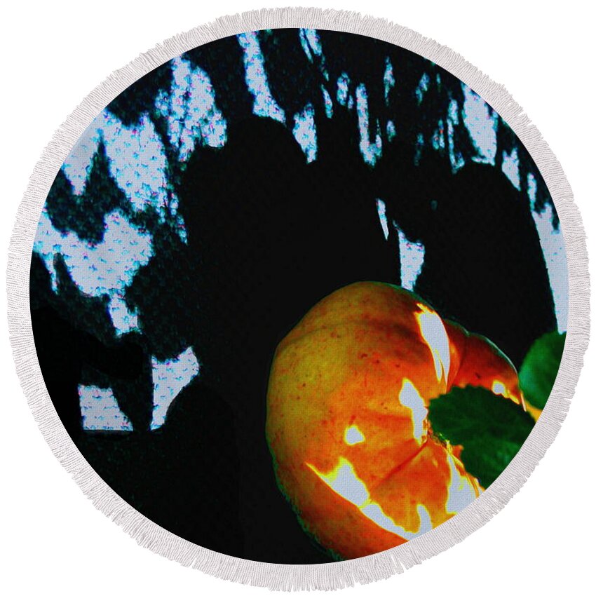 Autumn Round Beach Towel featuring the digital art The Harvest Ball by Cliff Wilson