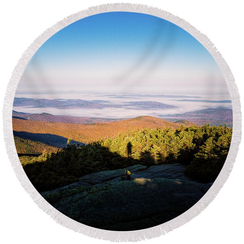 Agriculture Round Beach Towel featuring the photograph The Mountains Are Me by Jeff Sinon