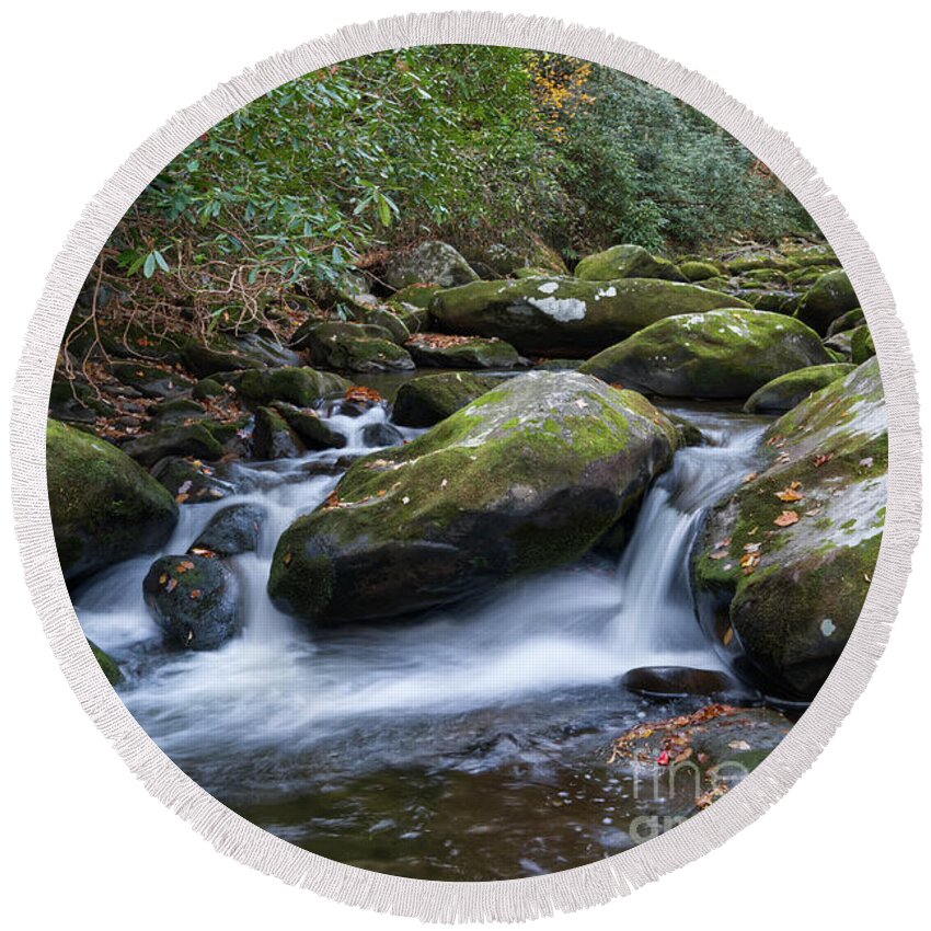 Smoky Mountains Round Beach Towel featuring the photograph Thunderhead Prong 27 by Phil Perkins
