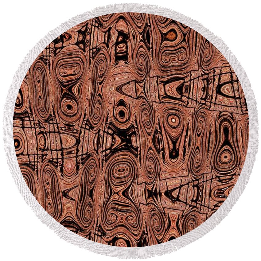Tom Stanley Janca Abstract # 4195 Round Beach Towel featuring the digital art Tom Stanley Janca Abstract # 4195 by Tom Janca