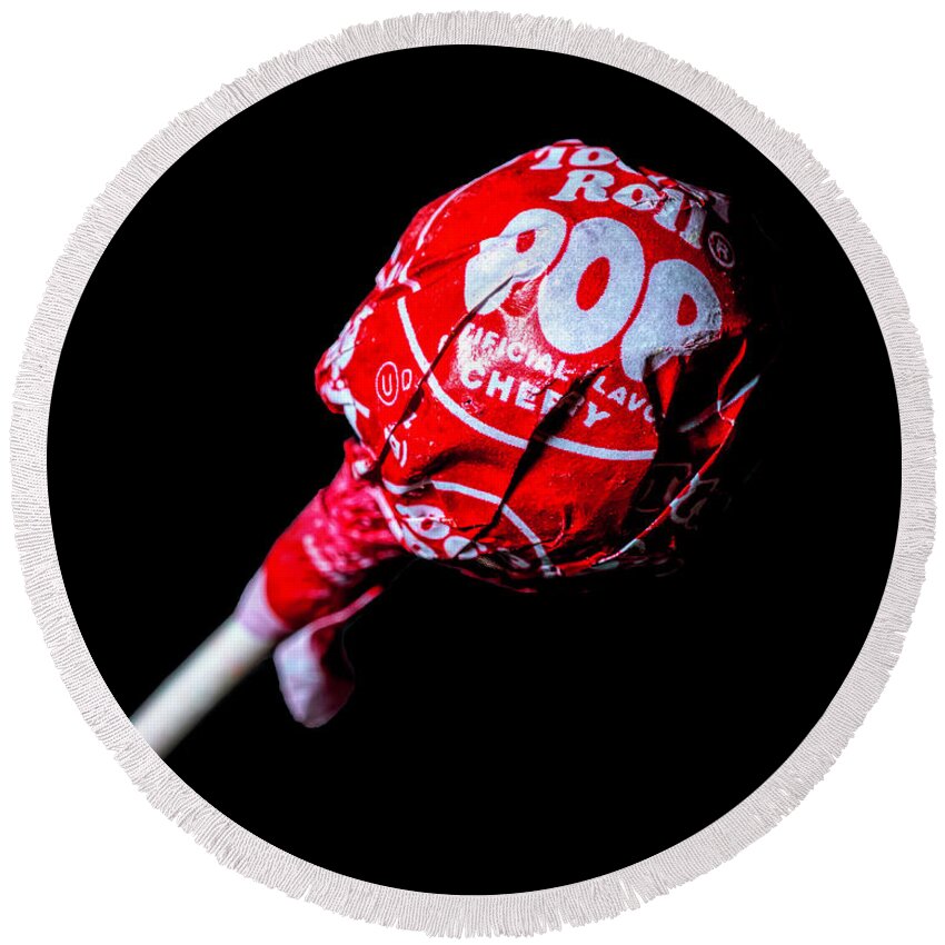 Tootsie Round Beach Towel featuring the photograph Tootsie Roll Pop 3 by James Sage