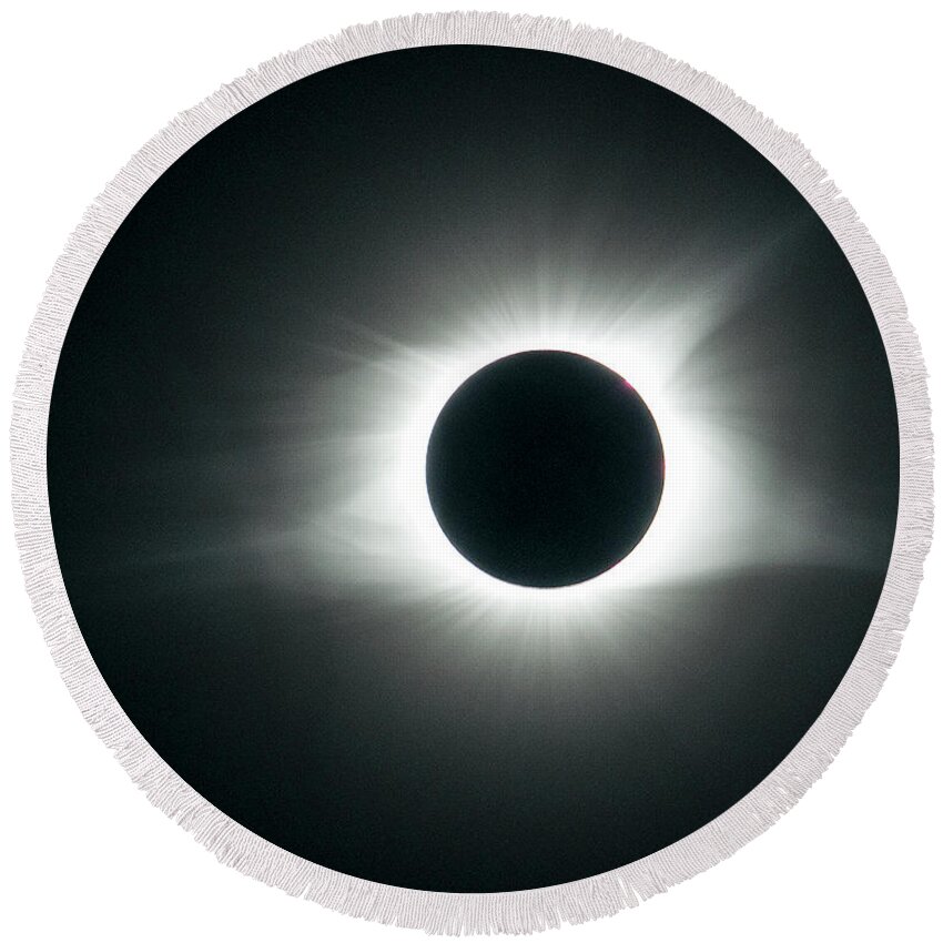 Solar Round Beach Towel featuring the photograph Totality by Carol Erikson