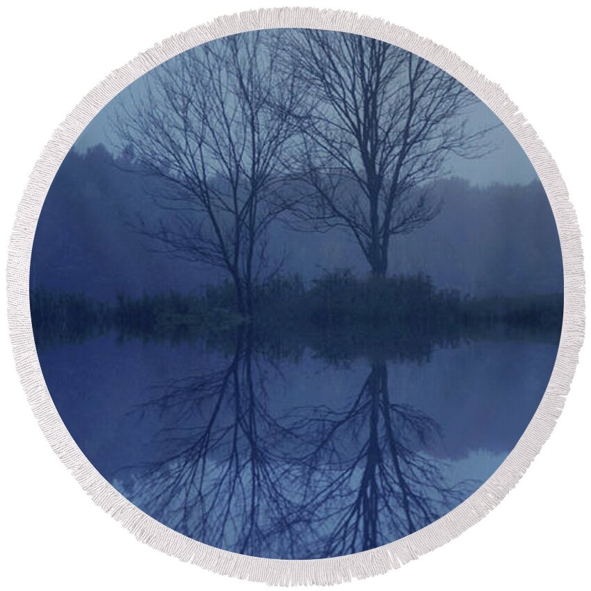 Blue Round Beach Towel featuring the photograph Tranquility by Carrie Ann Grippo-Pike