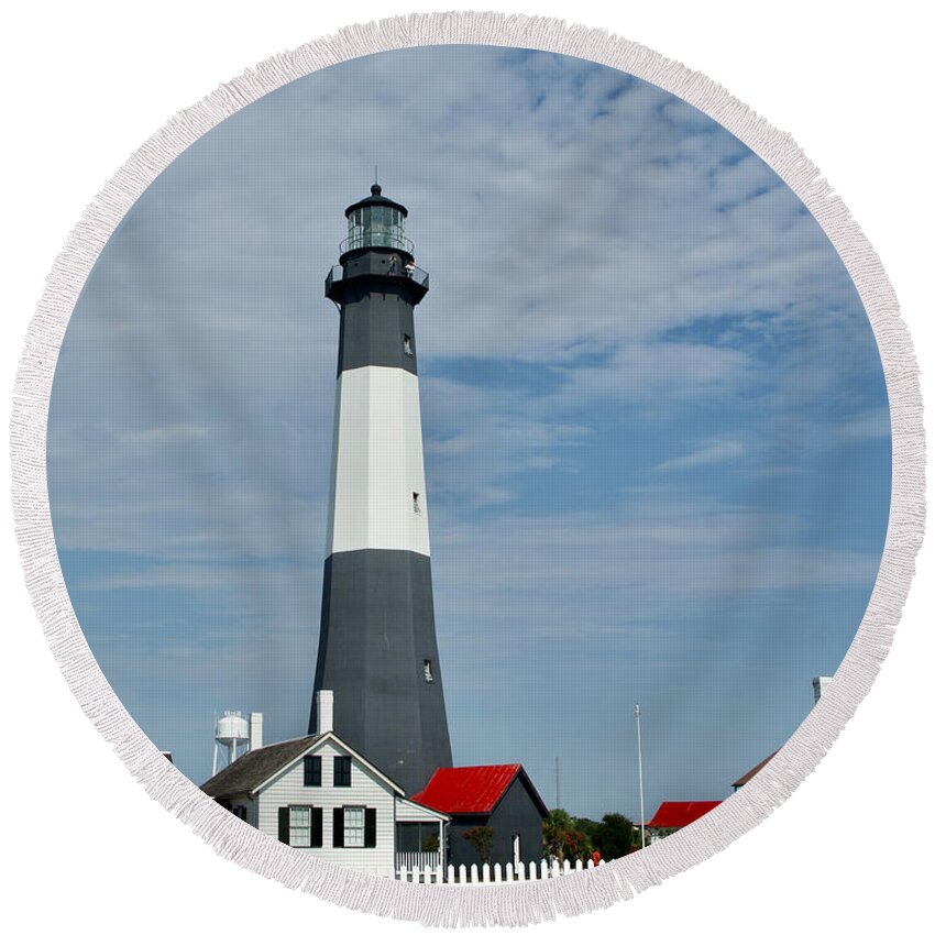  Round Beach Towel featuring the photograph Tybee by Annamaria Frost