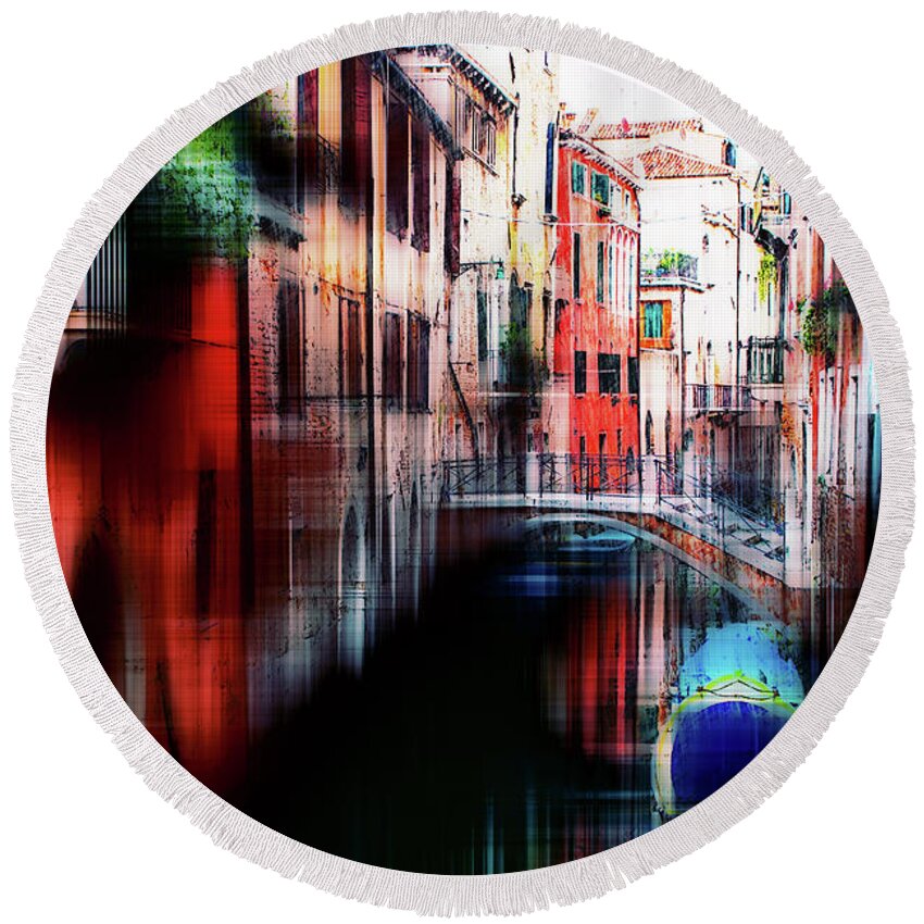 Venice Round Beach Towel featuring the photograph Venice, Italy Two by Phil Perkins