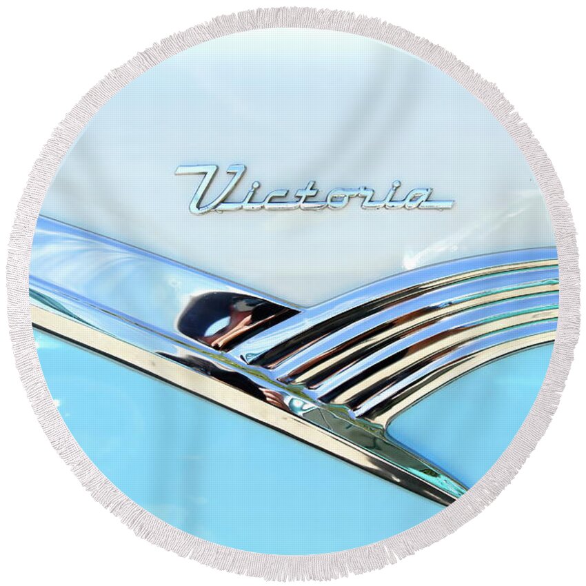 Ford Round Beach Towel featuring the photograph Victoria by Lens Art Photography By Larry Trager
