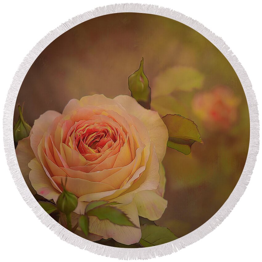 Rose Round Beach Towel featuring the photograph Victorian Rose II by Shelia Hunt