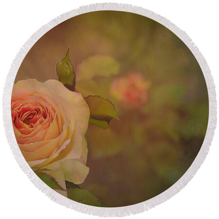 Rose Round Beach Towel featuring the photograph Victorian Rose by Shelia Hunt