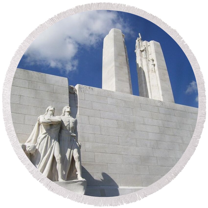 Veterans Round Beach Towel featuring the photograph Vimy Ridge 10 by Mary Mikawoz