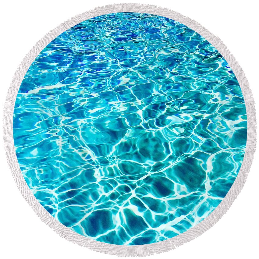 Water Round Beach Towel featuring the photograph Water by Toni Somes
