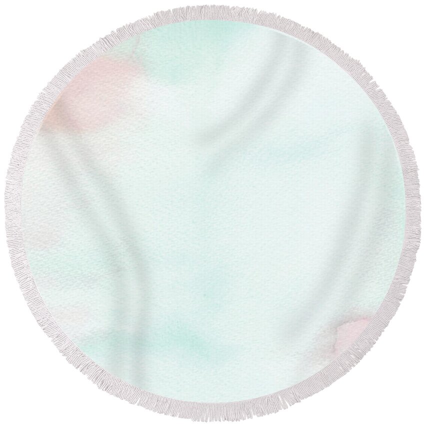 Beach Round Beach Towel featuring the digital art Wave #1 Abstract by Jennifer Camp