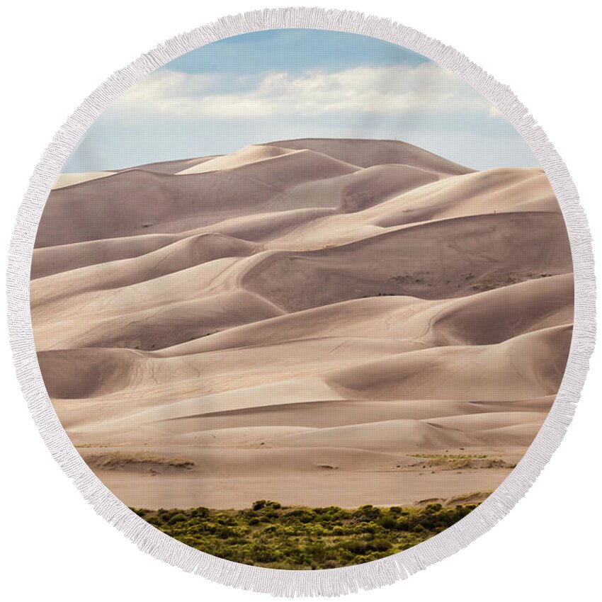 Great Sand Dunes National Park Round Beach Towel featuring the photograph Where's Waldo? by Joe Kopp