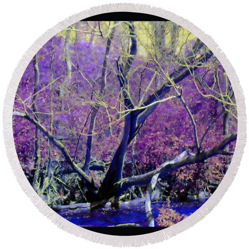  Round Beach Towel featuring the photograph Wild Branches by Shirley Moravec