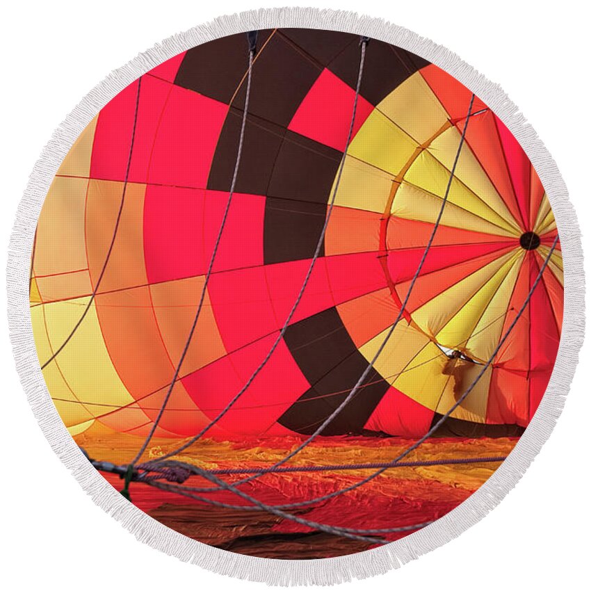 Arizona Round Beach Towel featuring the photograph Yuma Balloon Festival-114.jpg by Jack and Darnell Est