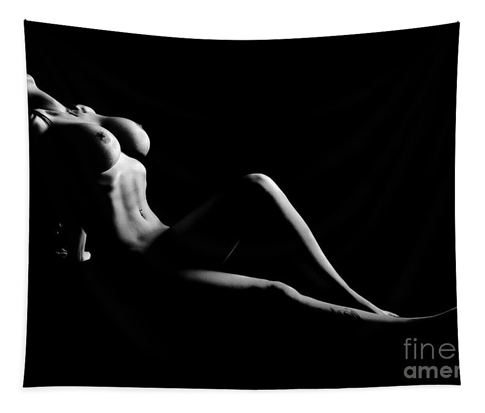 Naked Tapestry featuring the photograph Black And White Nude by Gunnar Orn Arnason