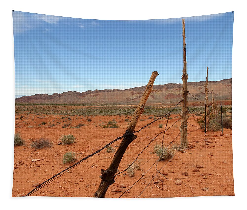 Desert Tapestry featuring the photograph Don't fence me in by Tammy Espino