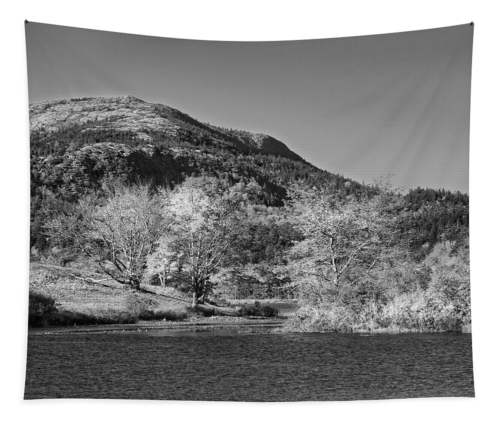 Maine Tapestry featuring the photograph Long Pond Acadia National Park Mount Desert Island Maine by Keith Webber Jr