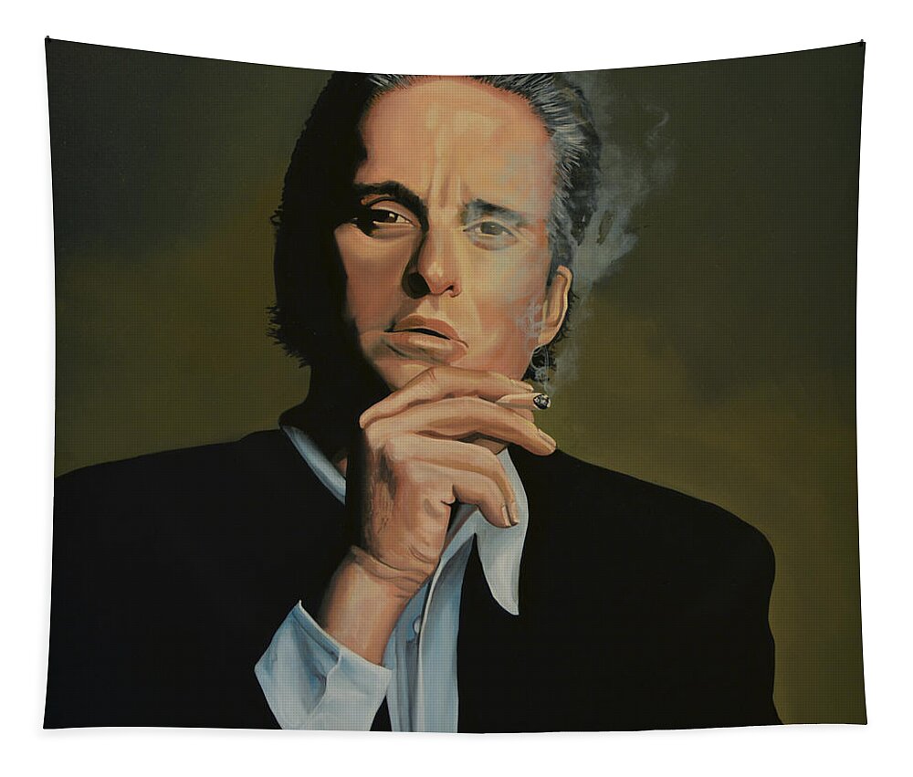 Michael Douglas Tapestry featuring the painting Michael Douglas by Paul Meijering
