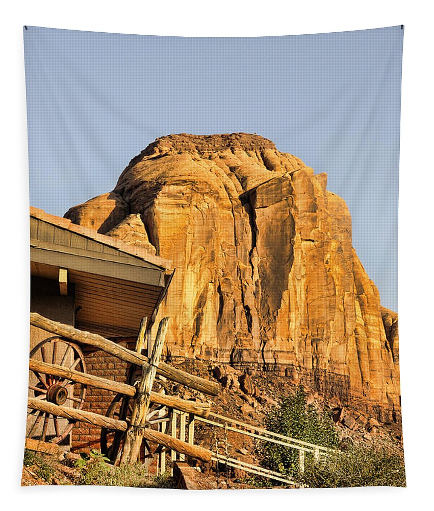 America Tapestry featuring the photograph Monument Valley Holiday by Brenda Kean