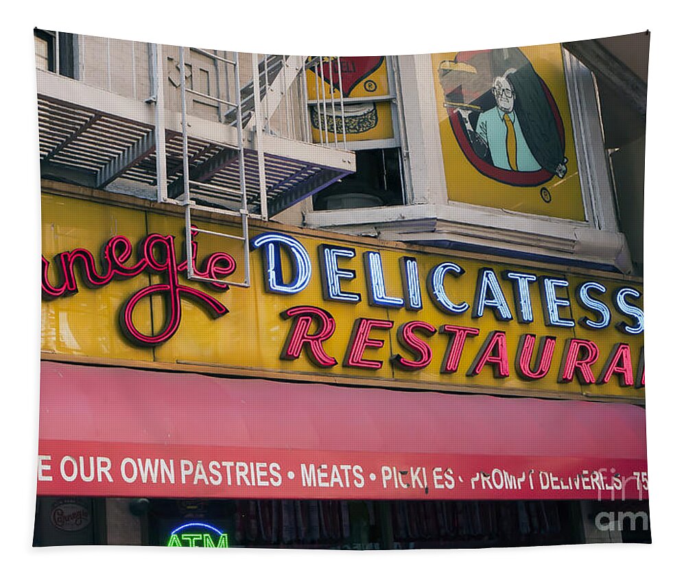 New Tapestry featuring the photograph 0026 Carnegie Deli New York City by Steve Sturgill