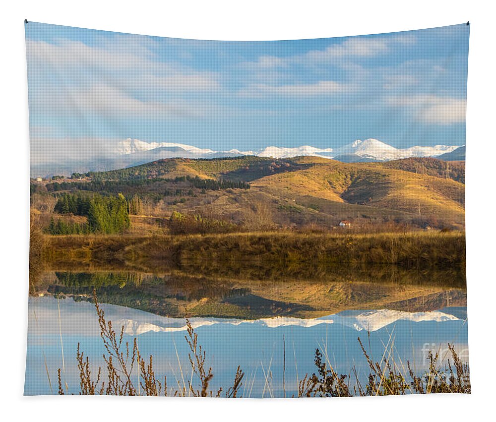 Bulgaria Tapestry featuring the photograph 01 Pirin mountain by Jivko Nakev