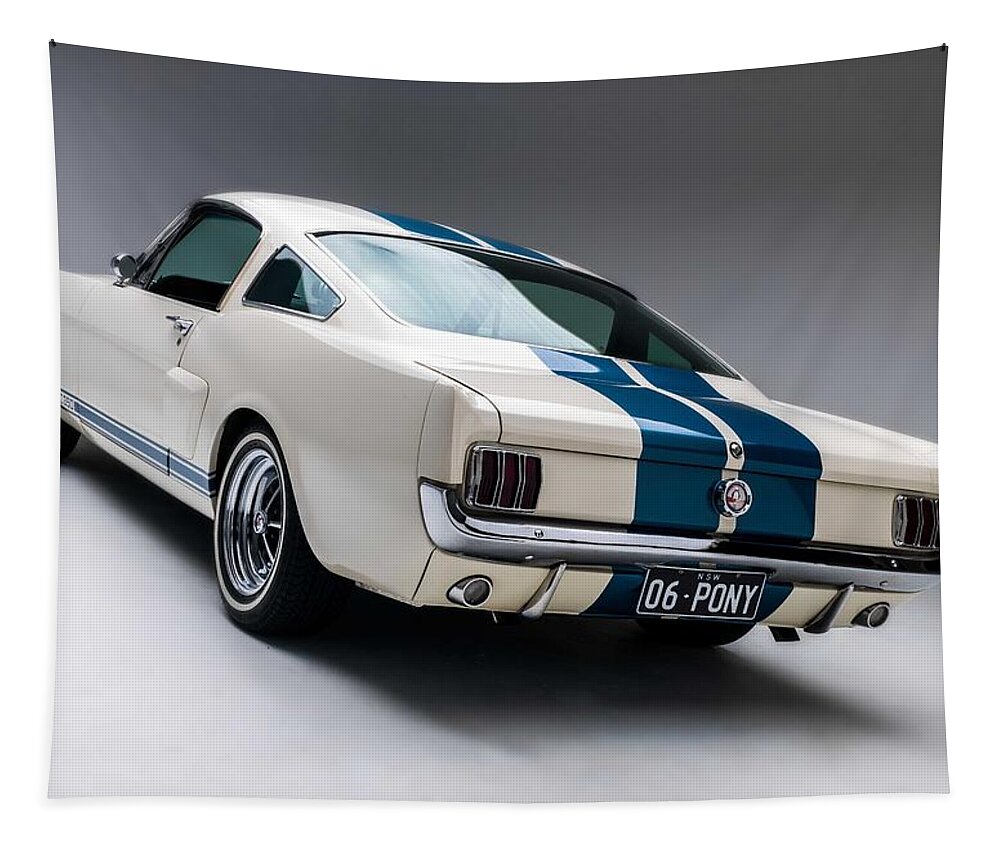 Car Tapestry featuring the photograph 1966 Mustang GT350 by Gianfranco Weiss