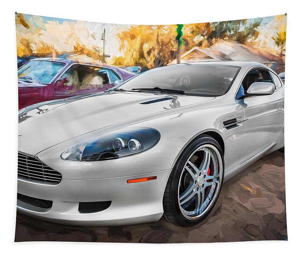 2007 Aston Martin Tapestry featuring the photograph 2007 Aston Martin DB9 Coupe Painted #1 by Rich Franco