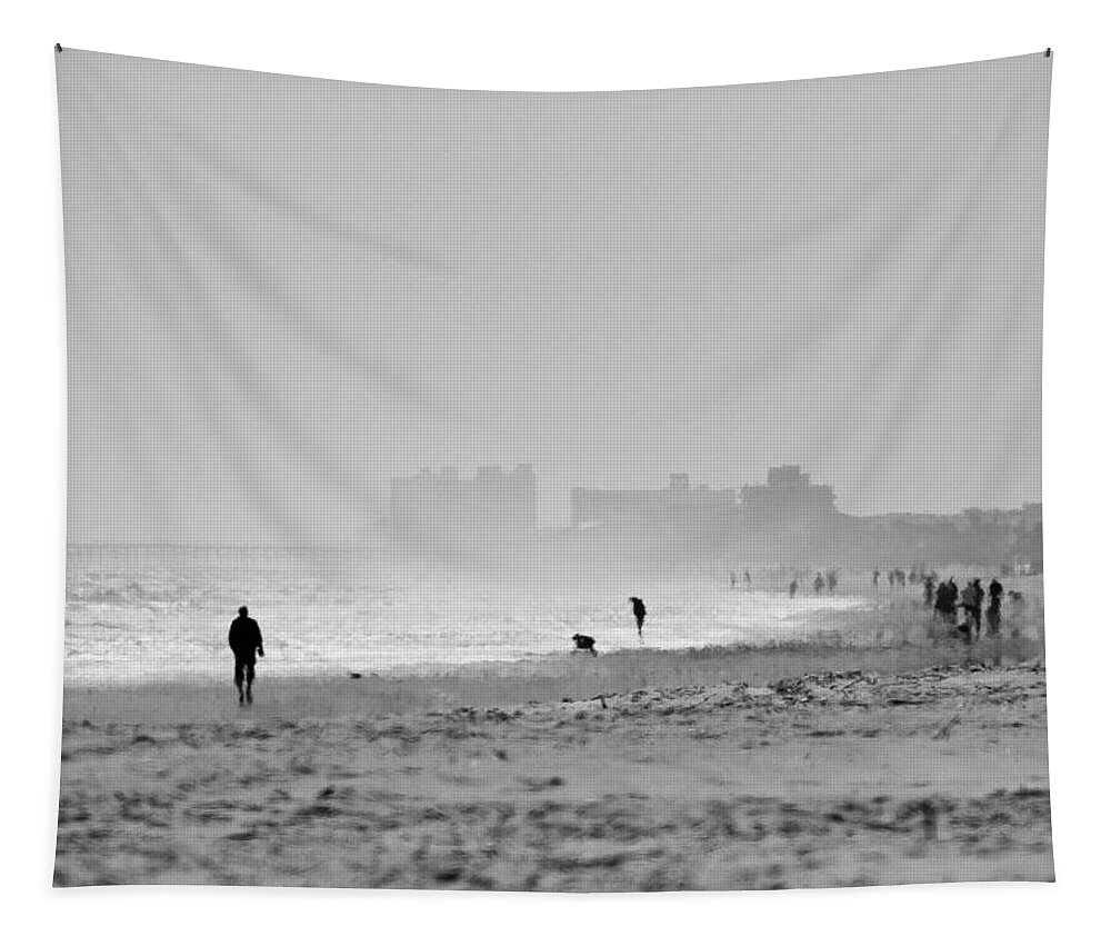 Myrtle Beach Tapestry featuring the photograph A look south #1 by Jessica Brown